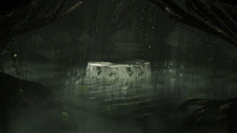 A wheel of cheese... in a swamp?